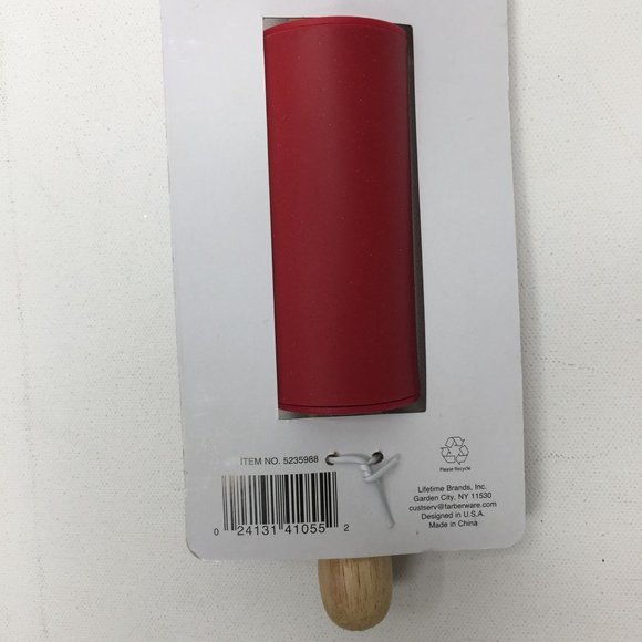 Farberware Baking Red Mini Rolling Pin Non Stick 9" Kitchen Tool - Picture 2 of 3